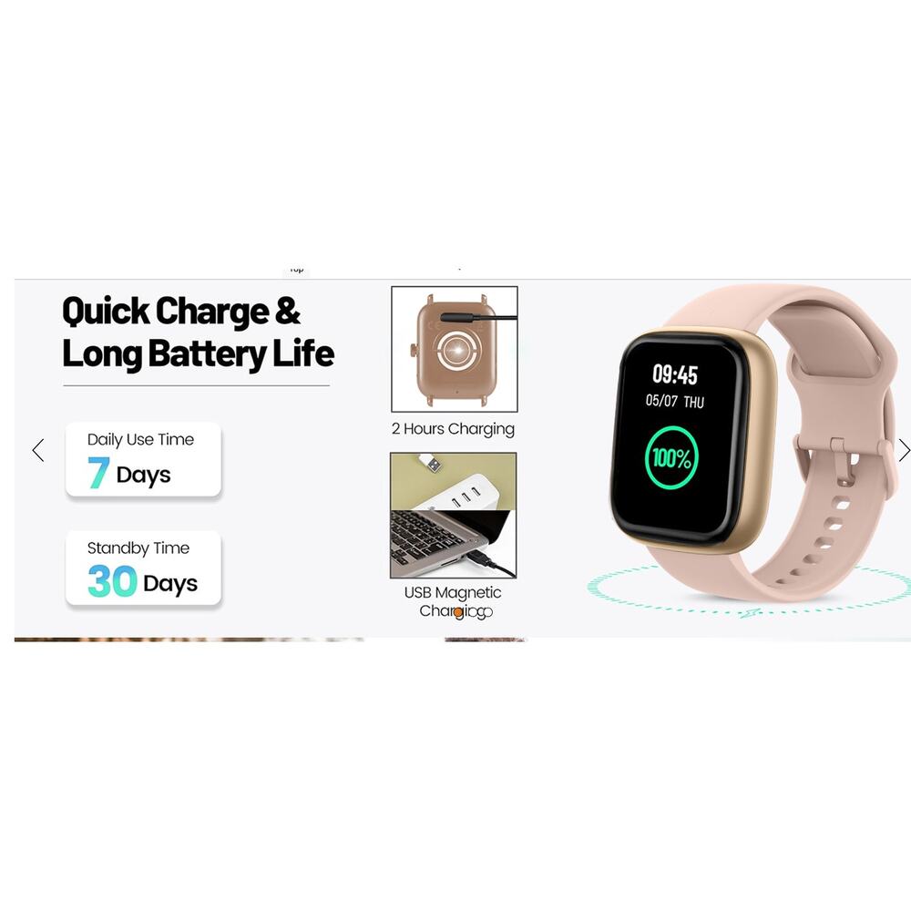 AlexaSmart Watch (Answer/Call),Activity Track,HeartRateCal SpO2 Sleep - Picture 3 of 11